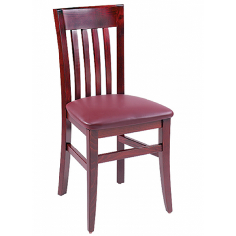 Tall Wood Vertical Back Chair & Matching Barstool #G305/G905 <br><span style="color: #ff8000;">4 Frame Colors</span>