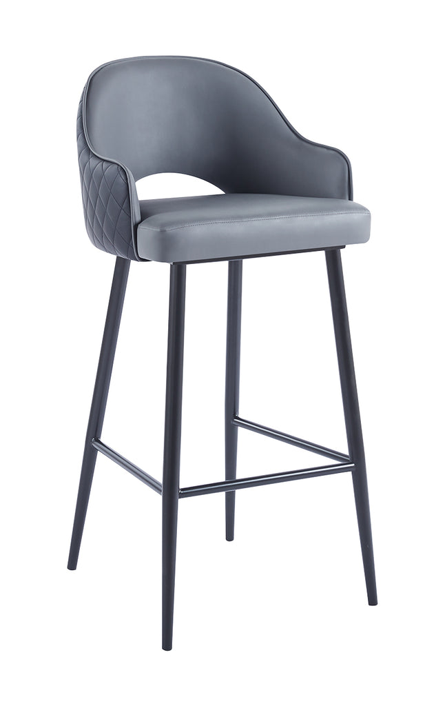 Upholstered Barstool #34-BS Gray