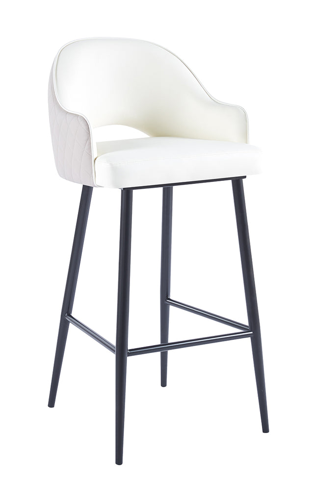 Upholstered Barstool #34-BS White