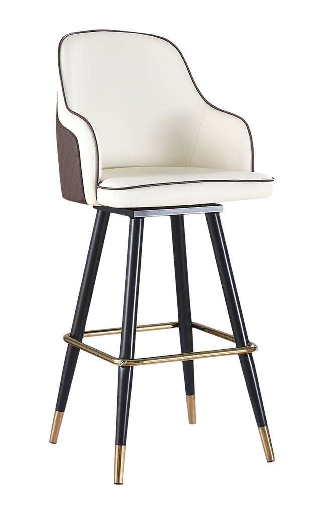 Upholstered Barstool #35-BS White