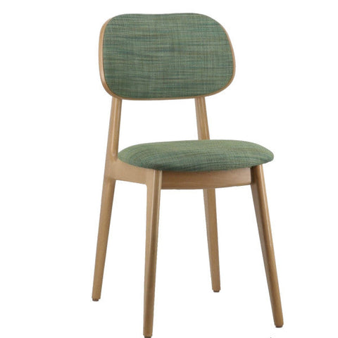 <p>Upholstered Beech Wood Restaurant Chair shown with <span style="color: rgb(0, 170, 255);"><strong>custom fabric</strong></span></p>