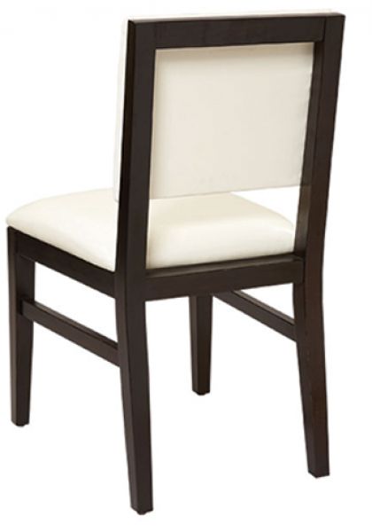 European Beechwood Dining Chair, Walnut Frame, Padded Seat with Nailhead Trim Back #G645