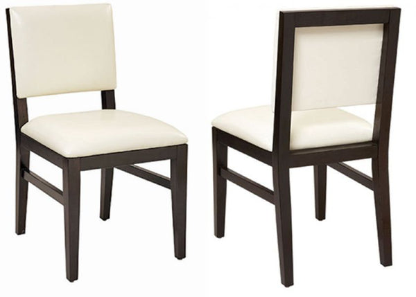 European Beechwood Dining Chair, Walnut Frame, Padded Seat with Nailhead Trim Back #G645