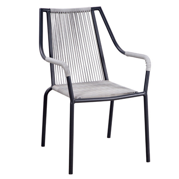Outdoor/Indoor Aluminum Chair Style with Synthetic Rope Seat & Back #780SGR