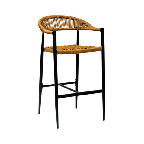 Outdoor/Indoor Synthetic Rope Bar Stools #229 in Grey, Brown or Tan