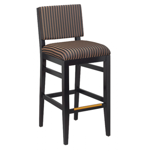 European Beechwood Dining Chair, Walnut Frame, Padded Seat with Nailhead Trim Back #G645