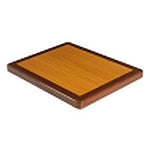 24'' x 30'' High-Gloss Walnut Resin Table Top with 2'' Thick Edge