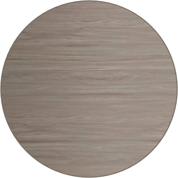 24" Round Laminate Table Tops with Vinyl Edge - Use White Birch or Ash Woodgrain Side