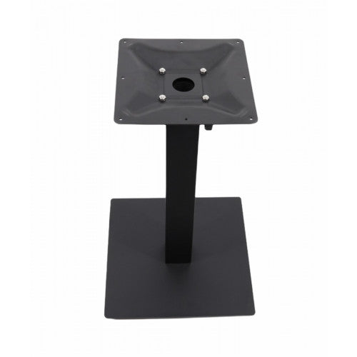 Contemporary Indoor/Outdoor Table Base With Umbrella Hole in Black (18"x18")