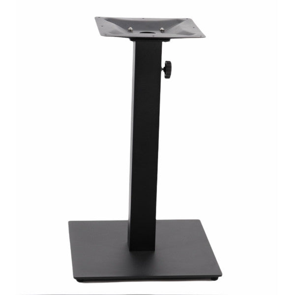 Contemporary Indoor/Outdoor Table Base With Umbrella Hole in Black (18"x18")