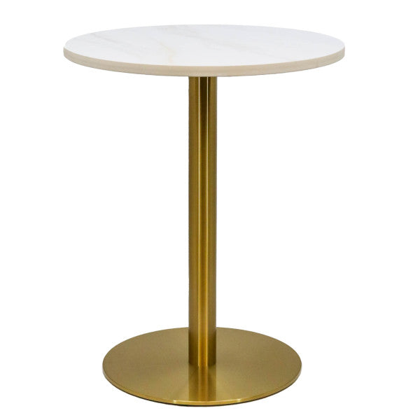 Sintered Stone Table Top in White/Gold