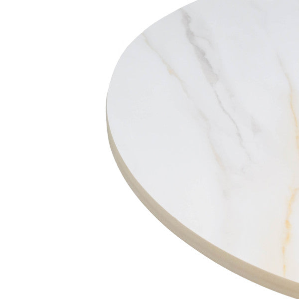 Sintered Stone Table Top in White/Gold