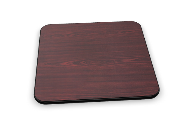 24'' x 24" Square Table Top with Reversible Black or Cherry Laminate