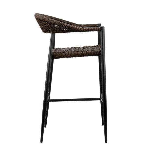 Outdoor/Indoor Synthetic Rope Bar Stools #229 in Grey, Brown or Tan