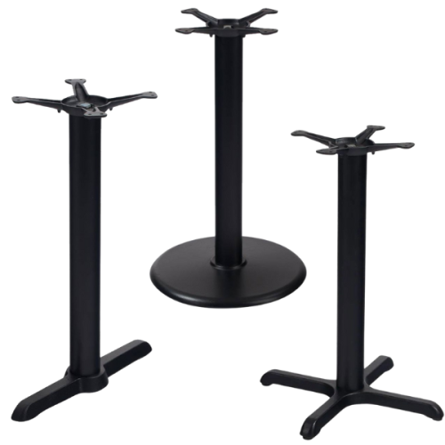 Indoor Cast Iron Black Powder Coat Table Bases