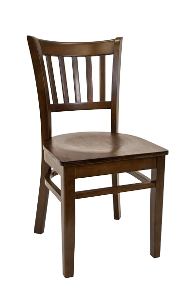 Beechwood Vertical Slat Side Chair with optional seats, vinyl, veneer or solid wood #E1092