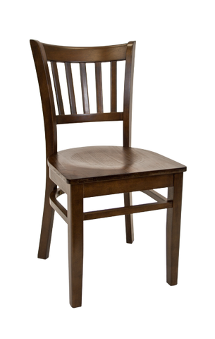 Beechwood Vertical Slat Side Chair with optional seats, vinyl, veneer or solid wood #E1092