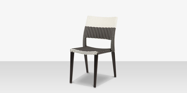 Chloe Wicker Style Outdoor Dining Chair <span style="color: #ff8000;">Espresso</span>