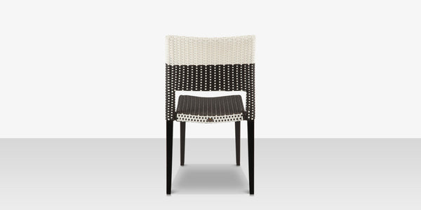 Chloe Wicker Style Outdoor Dining Chair <span style="color: #ff8000;">Espresso</span>