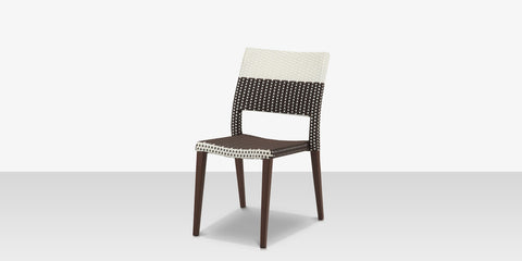 Chloe Wicker Style Outdoor Dining Chair <span style="color: #ff8000;">Espresso</span>