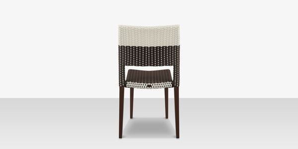 Chloe Wicker Style Outdoor Dining Chair <span style="color: #ff8000;">Espresso</span>
