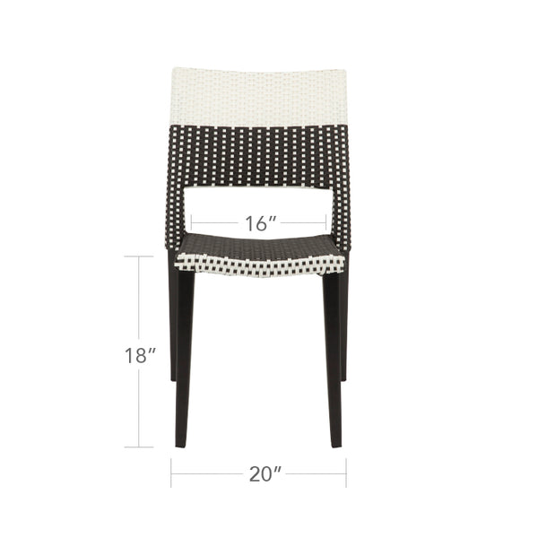 Chloe Wicker Style Outdoor Dining Chair <span style="color: #ff8000;">Espresso</span>
