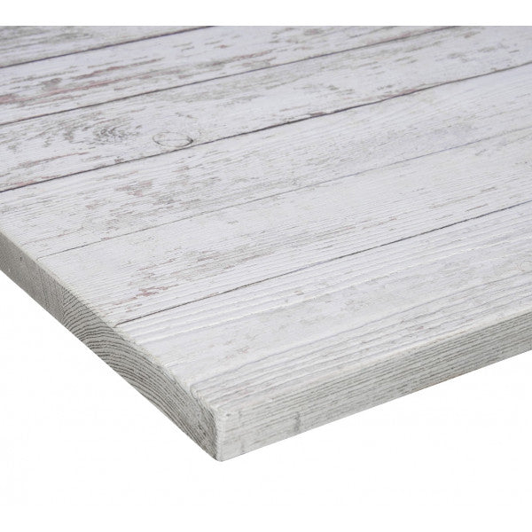 Outdoor / Indoor High-Density Composite Table Tops in Antique Rustic White)