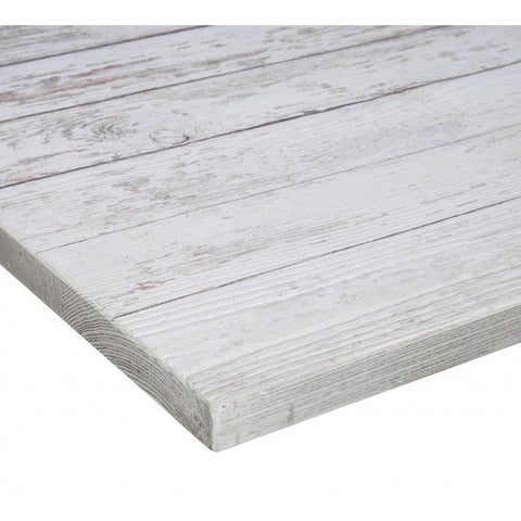 Outdoor / Indoor High-Density Composite Table Tops in Antique Rustic White)
