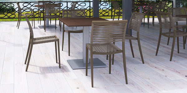 Chloe Rope Style Outdoor Dining Chair <span style="color: #ff8000;" data-mce-style="color: #ff8000;">Bronze or Pewter</span>