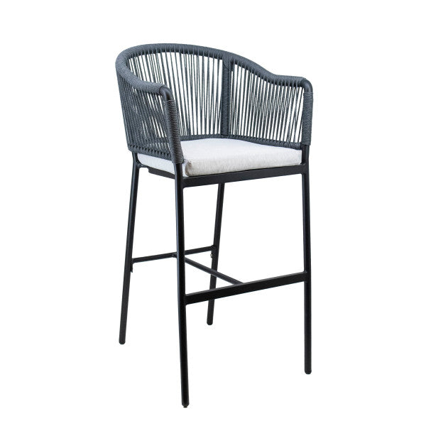 Outdoor/Indoor  Rope Chairs #428 Grey or Tan with Beige Cushion