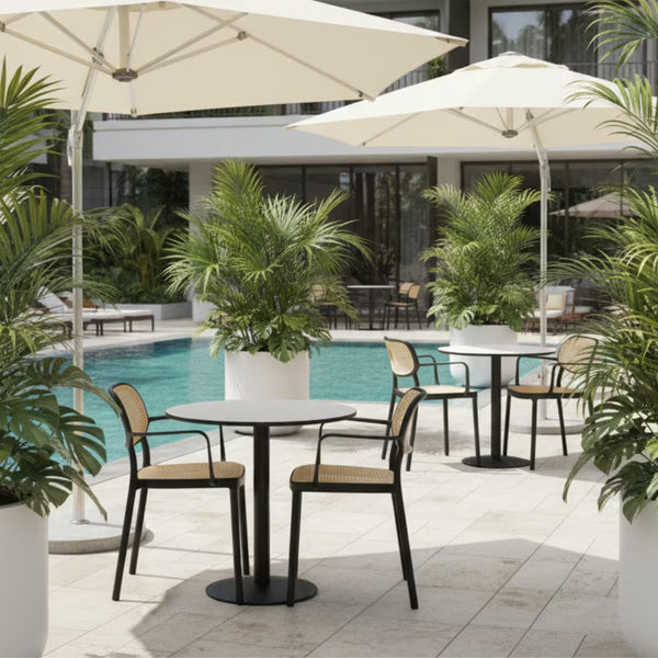 Outdoor -  Indoor Resin Chair in Beige Mesh G214B
