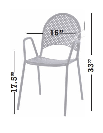 Diamondback Outdoor Metal Restaurant Chair #OS-105 - Restaurant Chairs Direct.COM