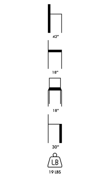 Black Metal Frame Bar Stool w/ Contoured Black Vinyl Seat