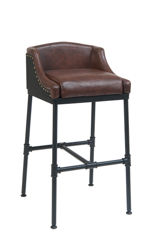 Industrial Chic Pipe Leg Bar Stool - Restaurant Chairs Direct.COM
