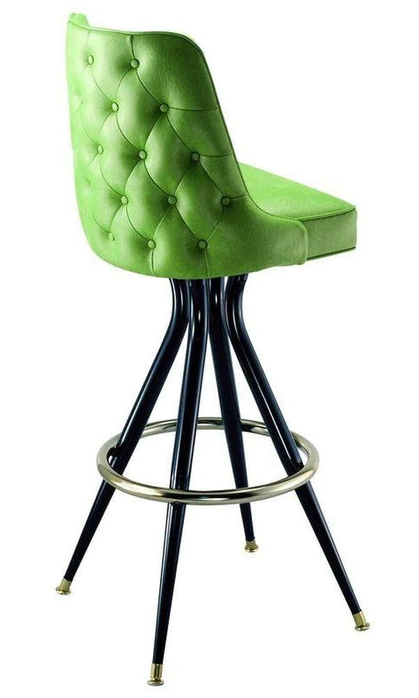Tufted Outside Back Metal Leg Bar Stool #2285