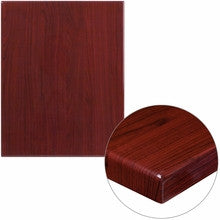 30'' x 45'' High-Gloss Mahogany Resin Table Top with 2'' Thick Edge - Restaurant Chairs Direct.COM