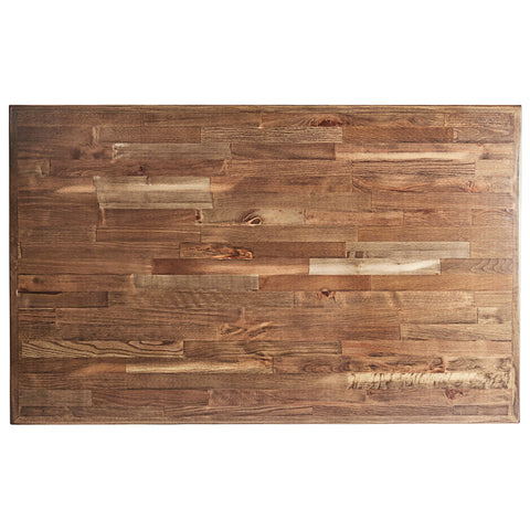 Wood Table Top - Butcher Block Vintage Finish
