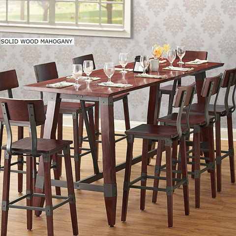30" x 96" Long Table Tops - Solid Mahogany