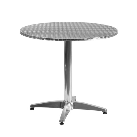 31.5'' Round Aluminum Indoor-Outdoor Table with Base #F-AL315R - Restaurant Chairs Direct.COM