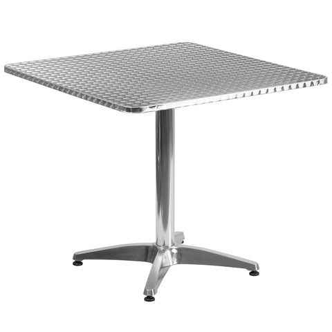 31.5'' Square Aluminum Indoor-Outdoor Table with Base #F-AL31.5 - Restaurant Chairs Direct.COM