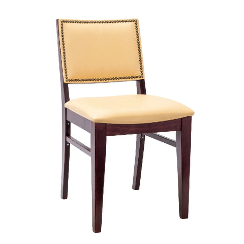 Wood Chair Natural or Walnut with Veneer or Padded Seat #200