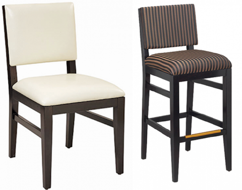 Wood Dining Chair & Matching Barstool #G445/G945 <span style="color: #808080;"><br> with Standard Vinyl Seats</span><br><span style="color: #ff8000;">Chair $175.99, Stool $214.99</span>