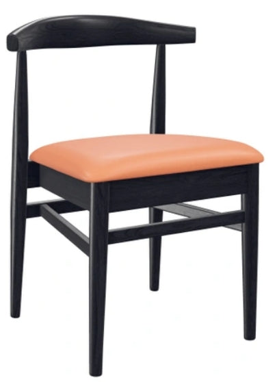 Stackable Natural Elm Wood Chair With Vinyl Seat #G680N <span style="color: #ff8000;"><span style="color: #00aaff;">*Black *Natural *Walnut<br>