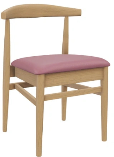 Stackable Natural Elm Wood Chair With Vinyl Seat #G680N <span style="color: #ff8000;"><span style="color: #00aaff;">*Black *Natural *Walnut<br>