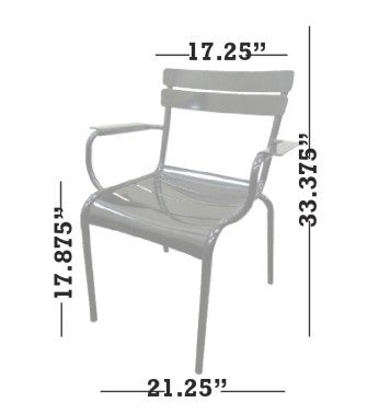 NEWPORT OUTDOOR METAL DINING ARMCHAIR - Restaurant Chairs Direct.COM