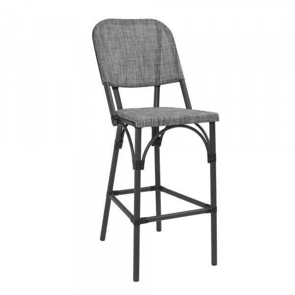 Outdoor/Indoor Aluminum Bamboo Style Bar Stool with Synthetic Fabric #G-912BS