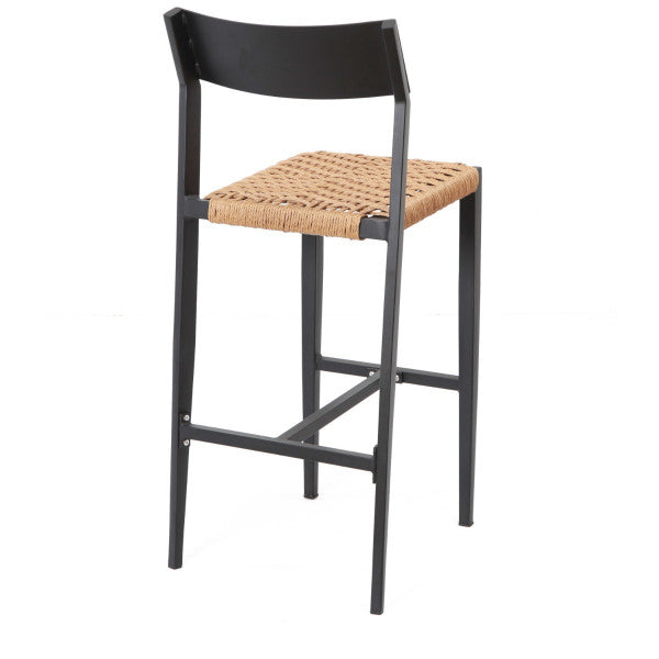 Outdoor/Indoor Aluminum Bar Stool with Synthetic Rope Seat #G-922BST