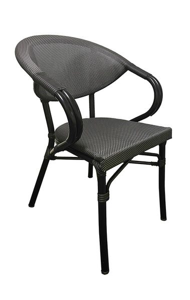 Outdoor/Indoor Aluminum Side Chair with Polyester Fabric #E-A26