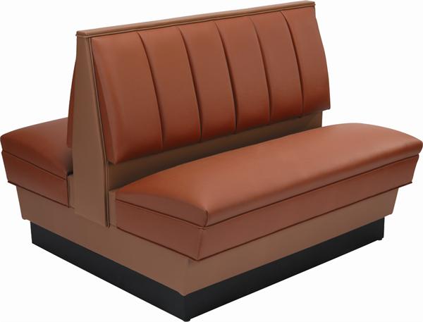 Upholstered Booth with Vertical Channel Back #AT-AL-6 - Restaurant Chairs Direct.COM