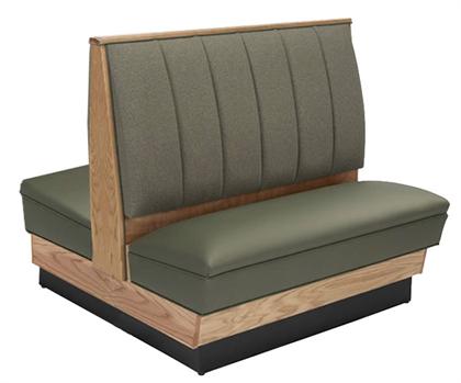 Upholstered Wood Booth with Vertical Channel Back #AT-AL-W6 - Restaurant Chairs Direct.COM